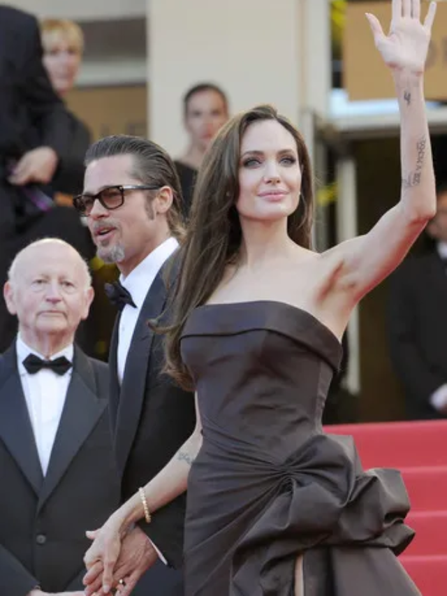 Angelina Jolie Traded In Her All-Black Uniform For A Bright Green Caftan